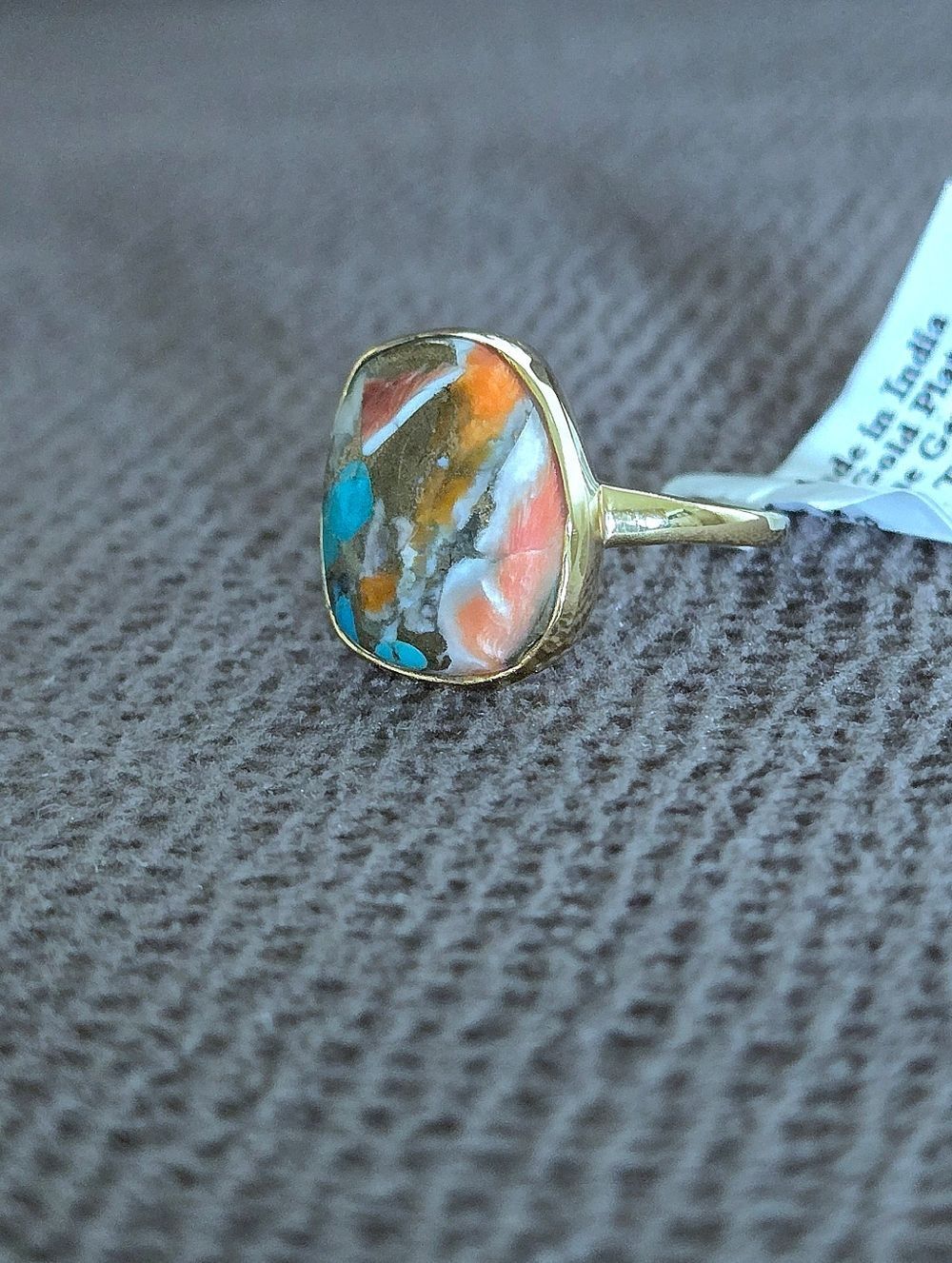 Shivam Misshapened Copper Turquoise Ring💍 - NWT - Picture 5 of 16